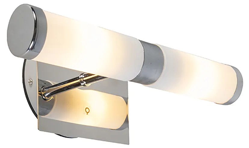 Lampă de perete inteligentă crom IP44 inclusiv 2 Wifi G9 - Bath