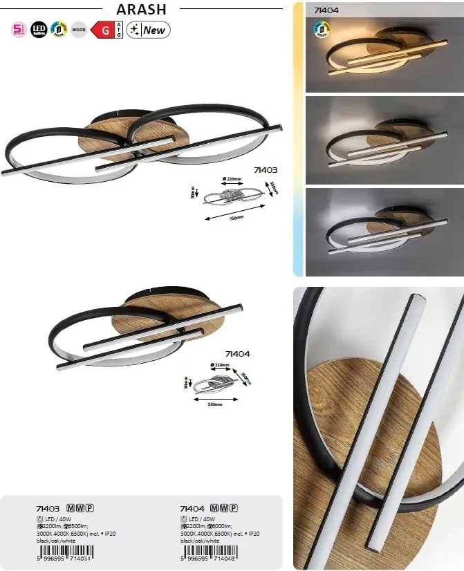 Plafoniera LED moderna Arash 40W