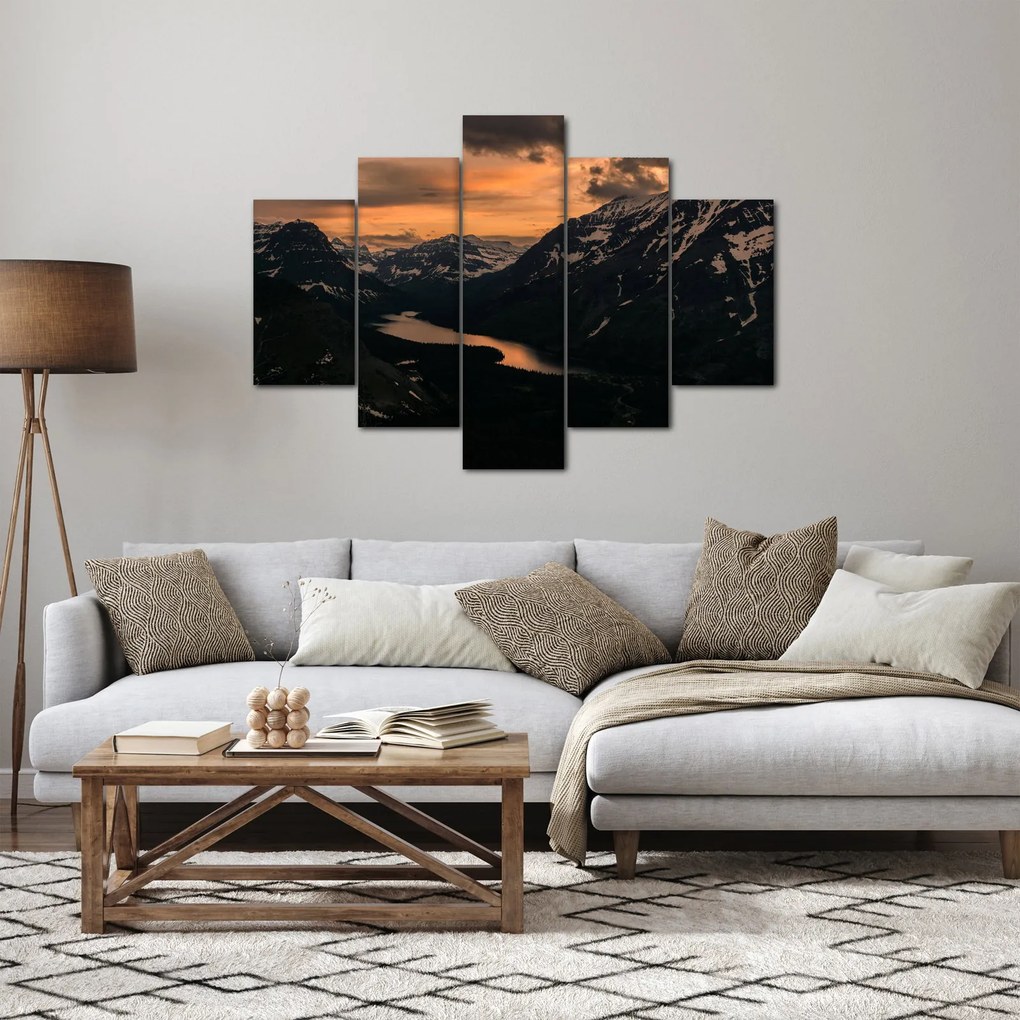 Tablou - Lac între munți (150x105 cm)