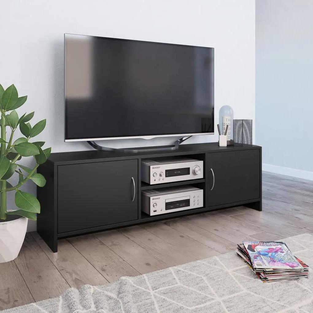 800280 vidaXL Comodă TV, negru, 120 x 30 x 37,5 cm, PAL