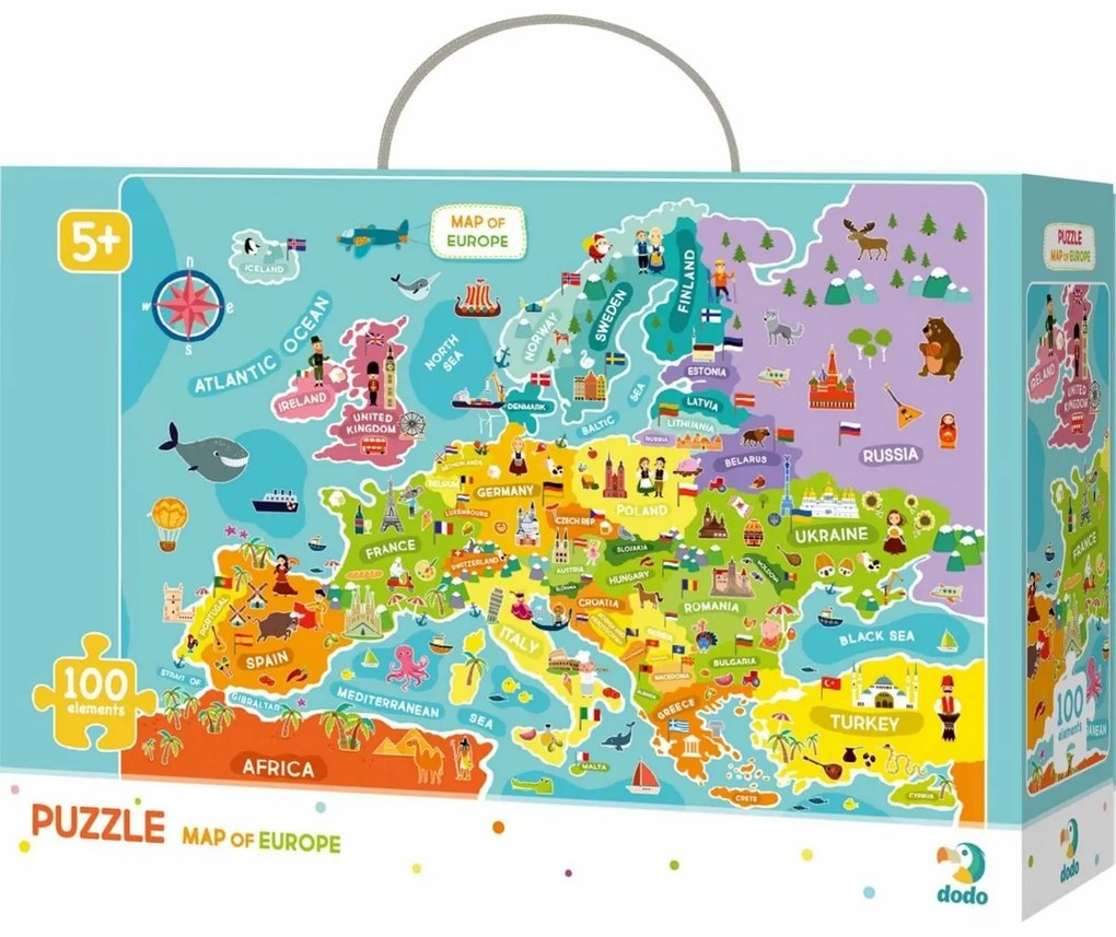 Dodo Puzzle Harta Europei, 100 piese
