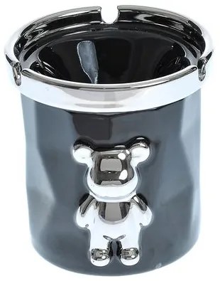 Scrumiera neagra 10 cm
