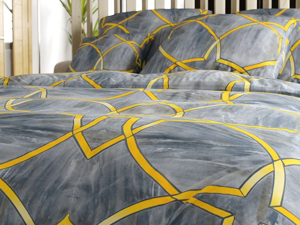 Lenjerie de pat din microfibra RYNETH gri Dimensiune lenjerie de pat: 70 x 80 cm | 140 x 200 cm