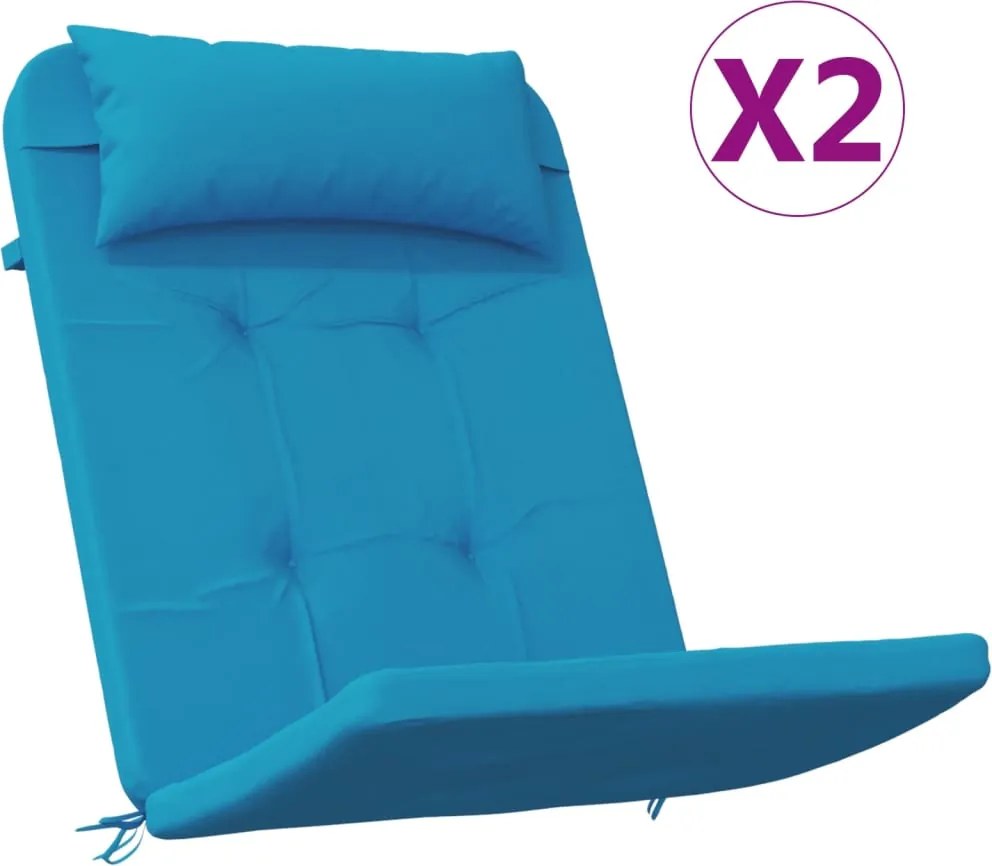 vidaXL Perne de scaun adirondack, 2 buc, bleu, țesătură Oxford
