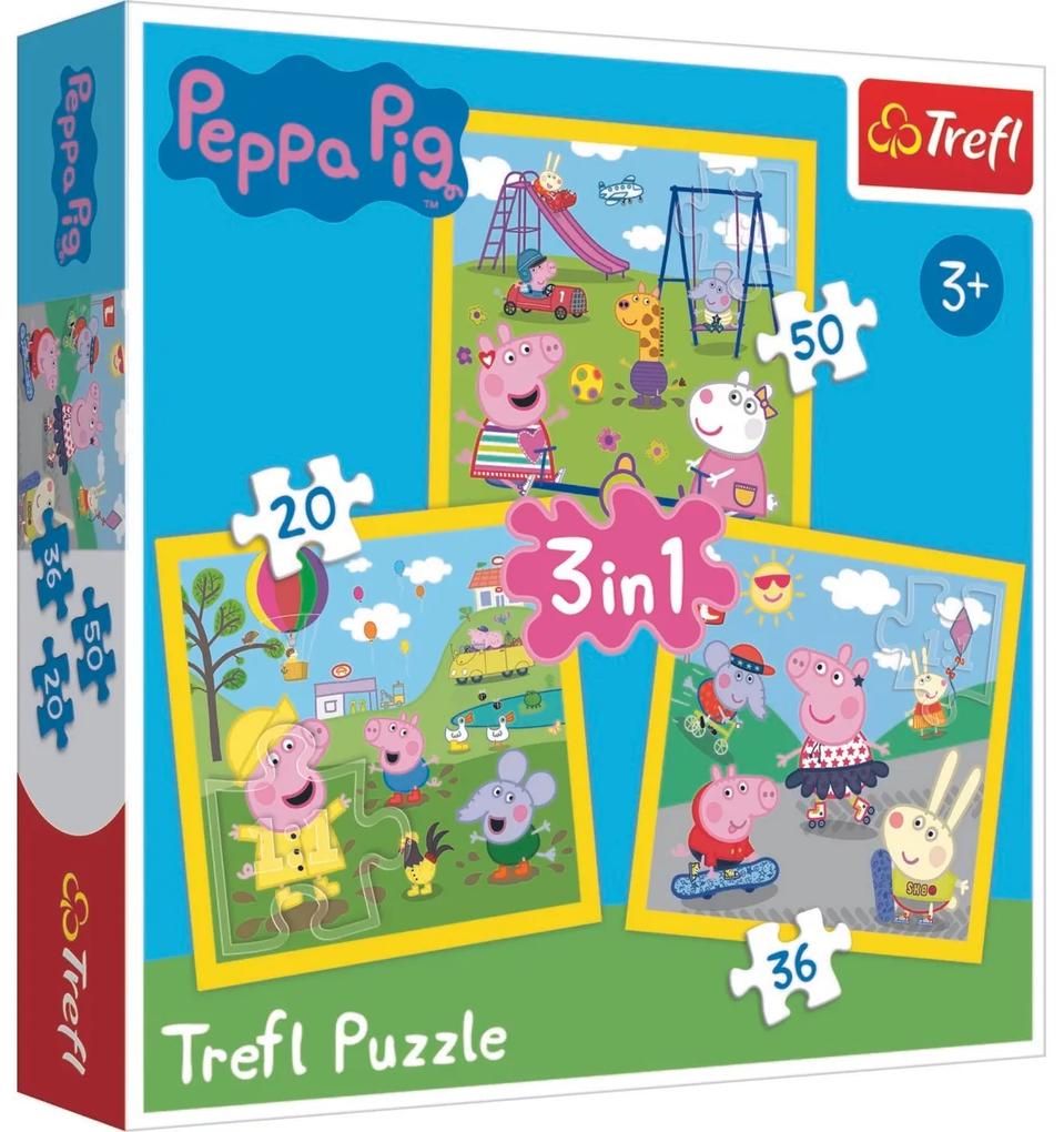Trefl Puzzle Purcel Peppa, 3 buc.