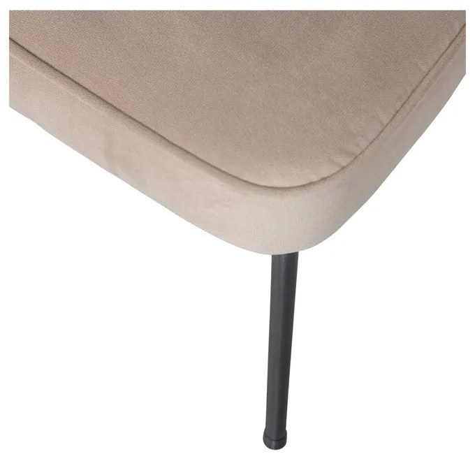Scaune de dining bej 2 buc. din catifea Vogue – WOOOD