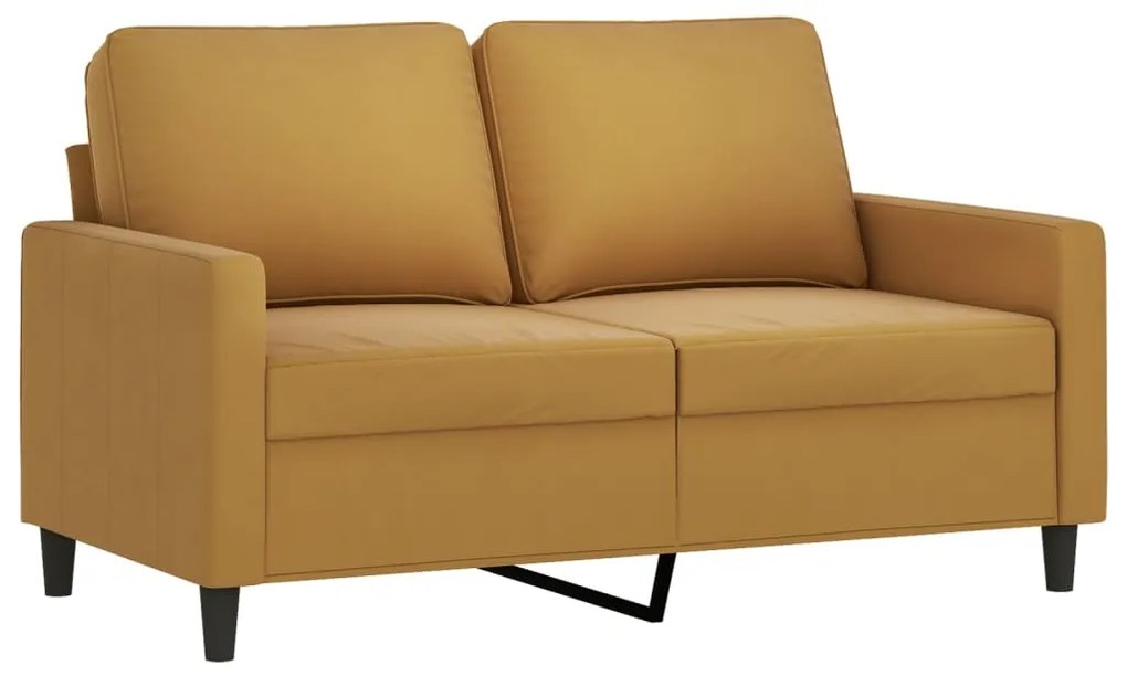 348742 vidaXL Canapea cu 2 locuri, maro, 120 cm, catifea