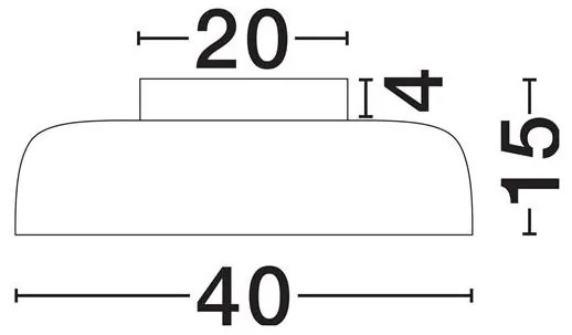 Plafoniera LED stil modern 2700K NOELIA crem 40cm