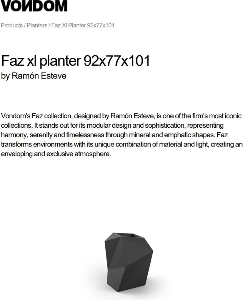 Ghiveci / Jardiniera plante design decorativ modern FAZ PLANTER XL II