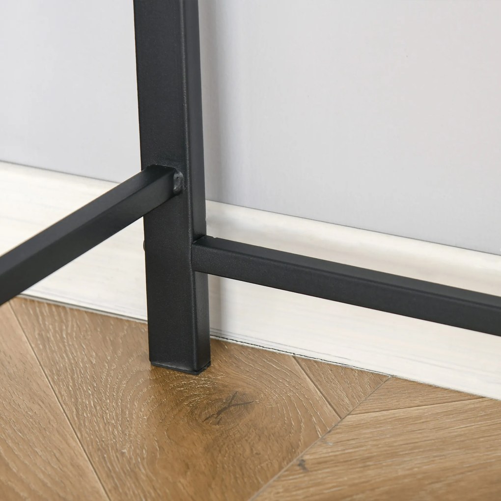 HOMCOM Birou modern cu Rafturi in Lemn Castaniu 84x45x85cm