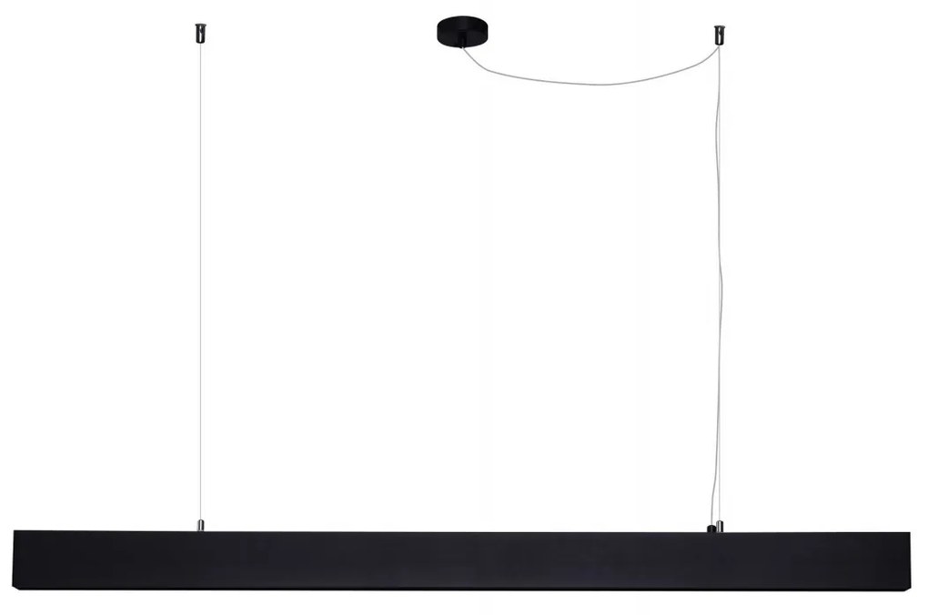 Lustra LED moderna design minimalist LINNEA 112cm neagra