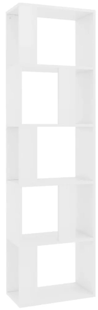 800108 vidaXL Bibliotecă/Separator cameră, alb, 45x24x159 cm, PAL