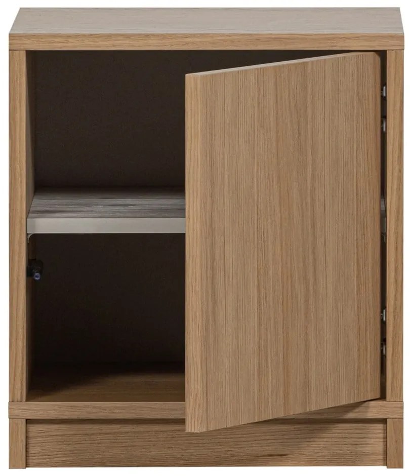 Bibliotecă modulară în culoare naturală cu aspect de lemn de stejar 120x243 cm Modulair – vtwonen