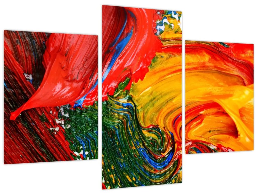 Tablou - Abstractizare albăstrire cu o perie (90x60 cm)