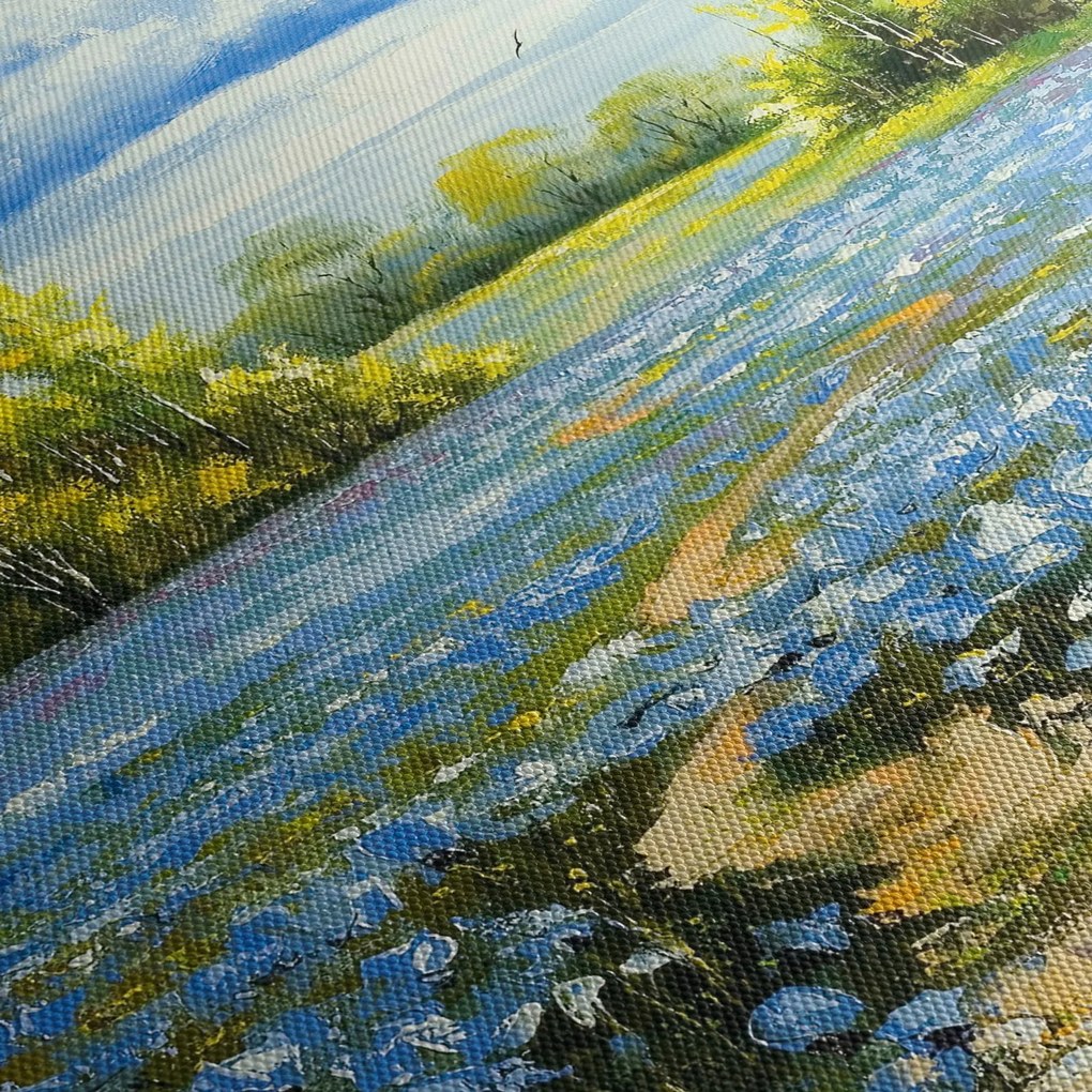 Tablou - Drum de câmp, pictură în ulei (90x60 cm)