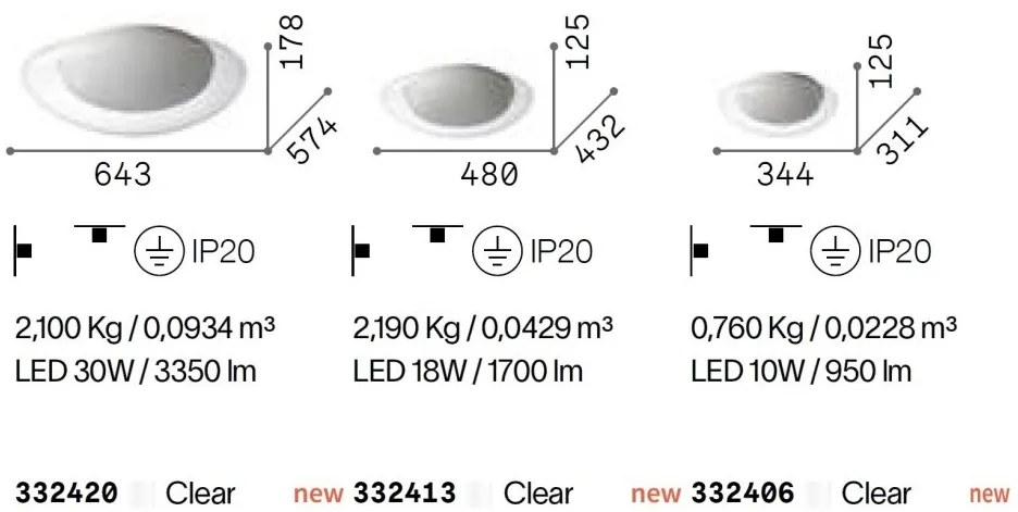 Plafoniera LED baie Squish pl d64