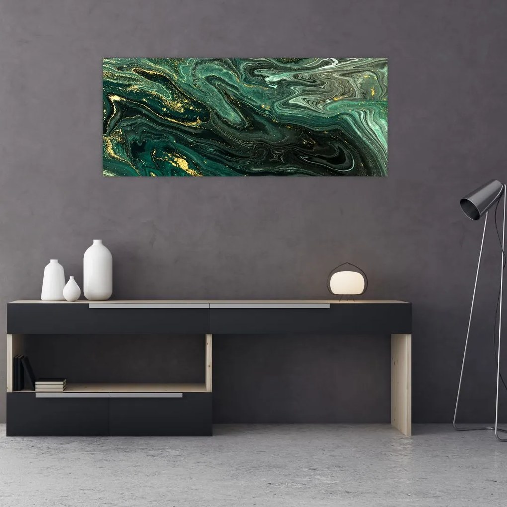 Tablou - Marmură verde (120x50 cm)