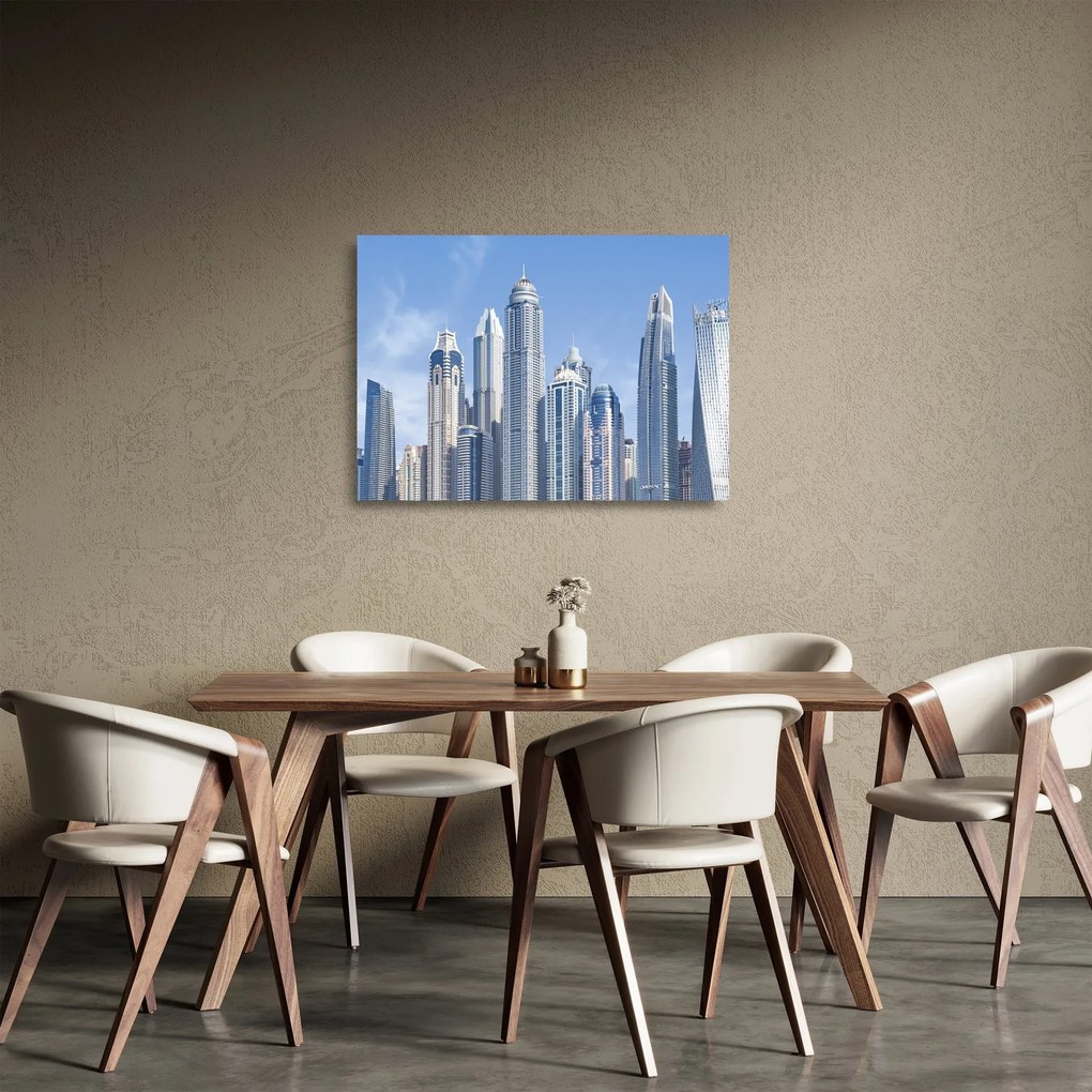 Tablou pe sticlă - Zgârie-nori (70x50 cm)