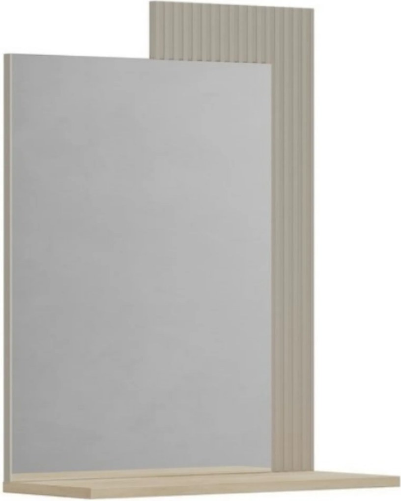 Oglinda de perete hol DOMINICA, grej/stejar, PAL laminat, 65x26x84 cm
