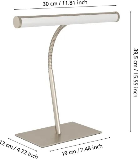 Eglo 901982 - Lampă de birou LED dimabilă RICCIONE LED/5W/230V 2700/4000/6500K crom