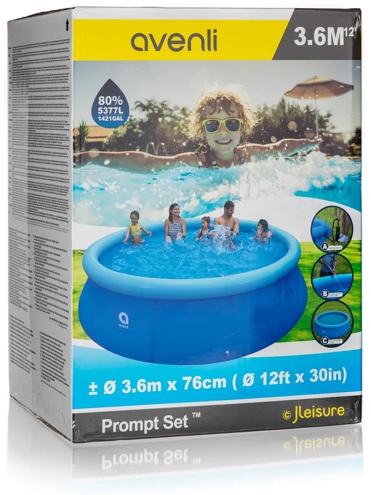 Vetro-Plus Piscină gonflabilă, 360 x 76 cm