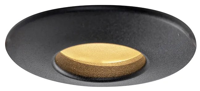 Set de 6 spoturi încastrate moderne negre IP44 - Gap