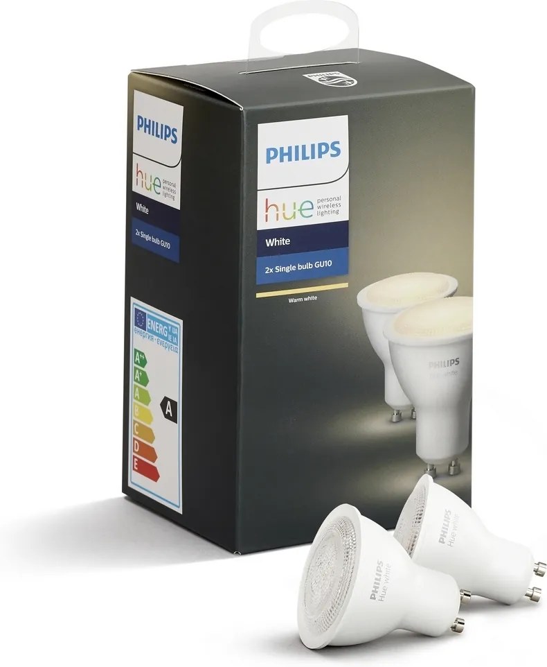 SET 2x Bec LED Philips GU10/5,5W/230V HUE White