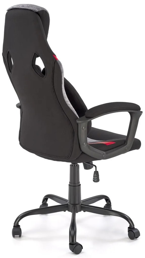 Scaun de birou Jensen negru/gri/rosu H125 cm JENSEN office chair, black / grey / red