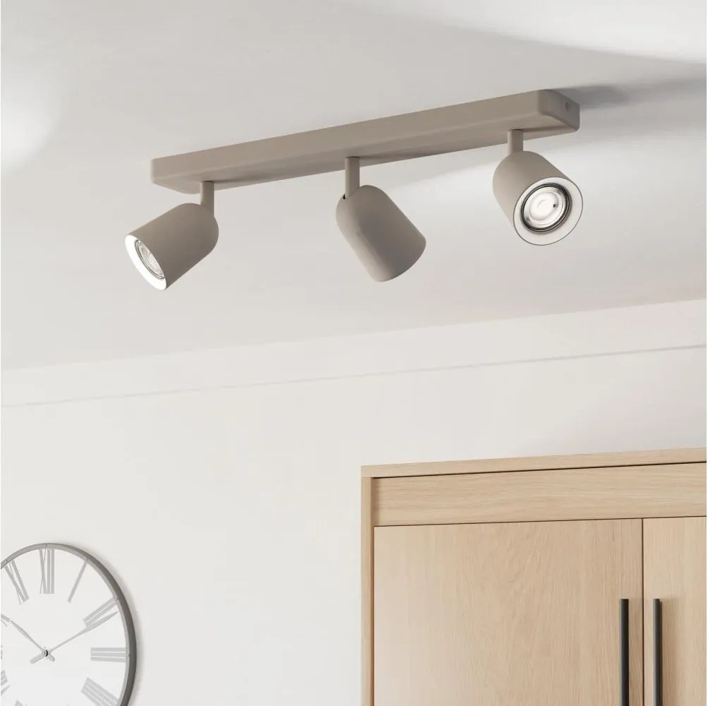 Eglo 902345 - Plafonieră CAMALDOLI cu 3 spoturi, GU10, 10W, 230V, bej