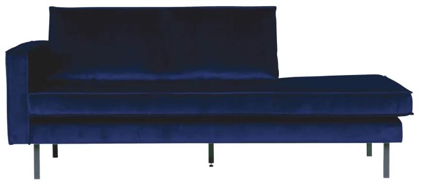 Sofa sezlong stanga catifea albastru inchis Rodeo