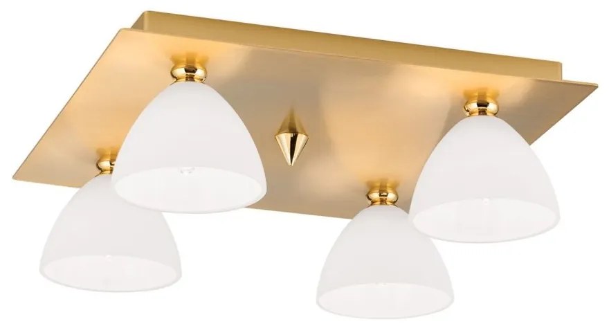 Plafoniera eleganta design modern OPALDESIGN 4L, auriu mat