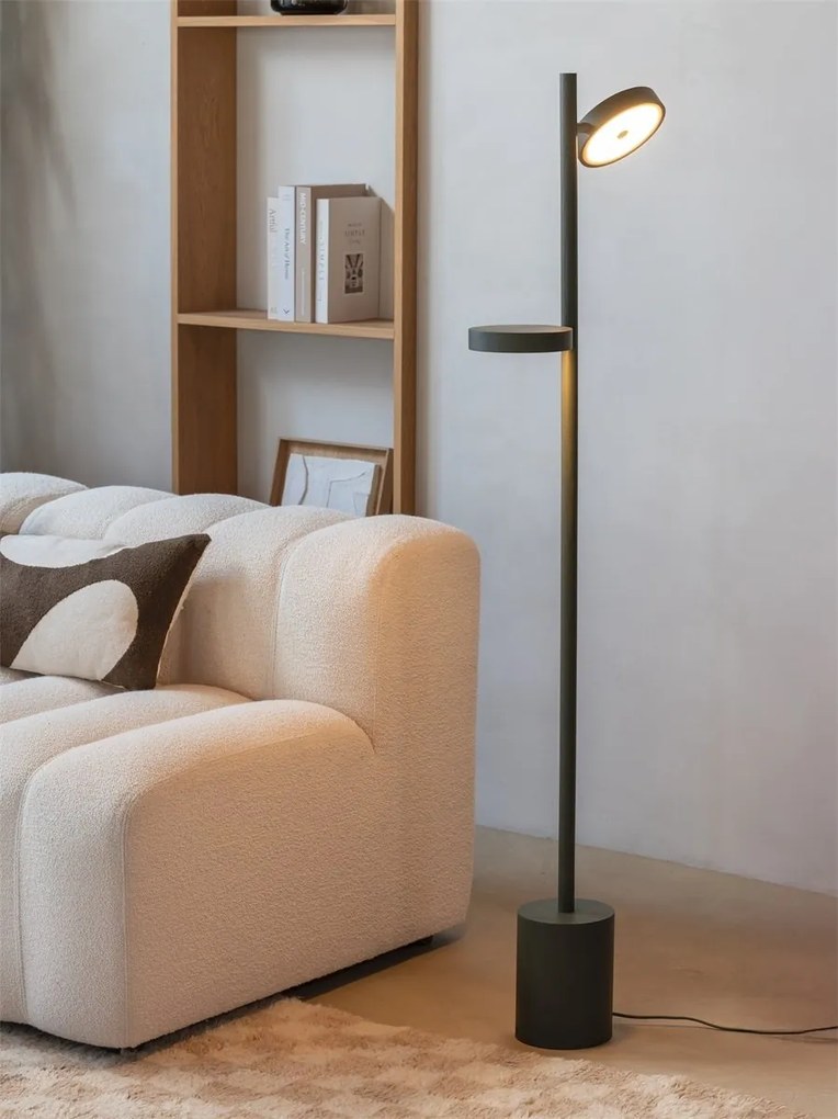 Lampadar LED din lemn de frasin verde Okinawa