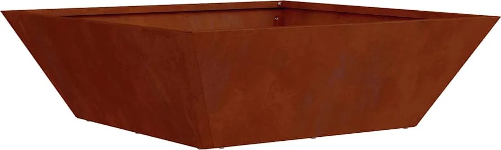 vidaXL Vază pentru Grădină Ruginit 50 x 50 x 15 cm
