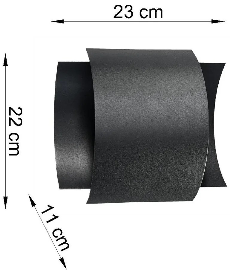 Aplică Sollux Fogmi, negru