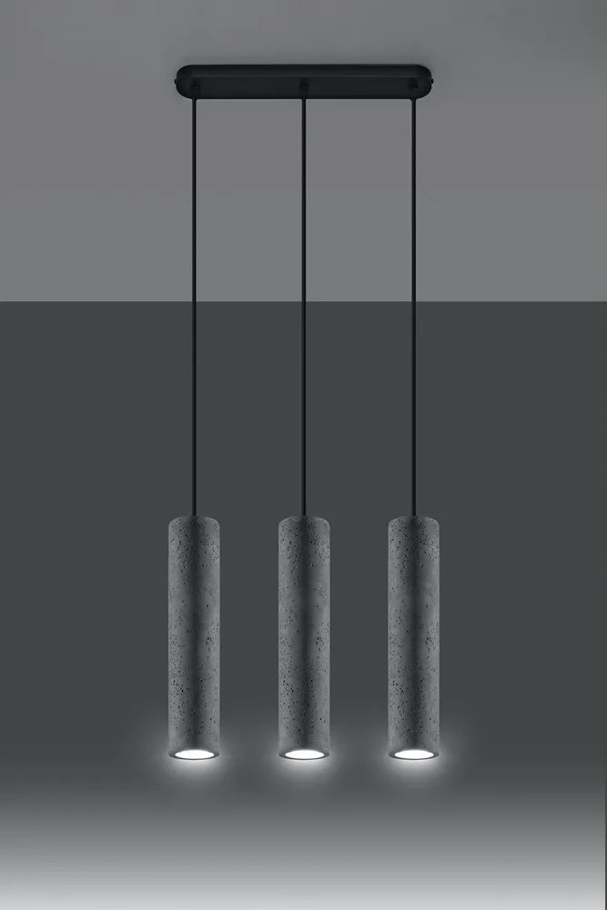 Lustră gri din beton Fadre – Sollux