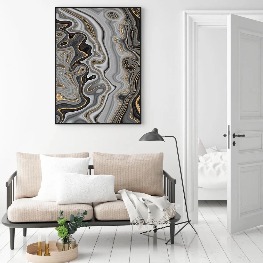 Poster - Abstracție cu linii (A4)