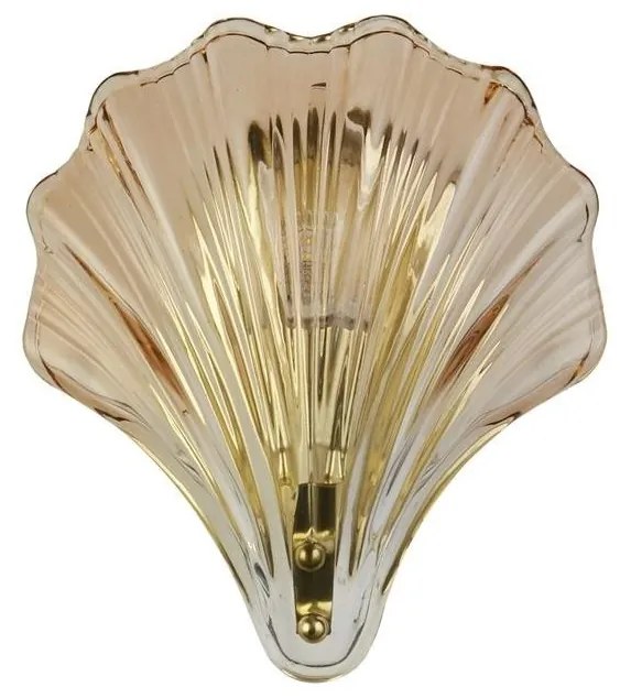Aplica de perete baie cu protectie IP44 Shell, amber