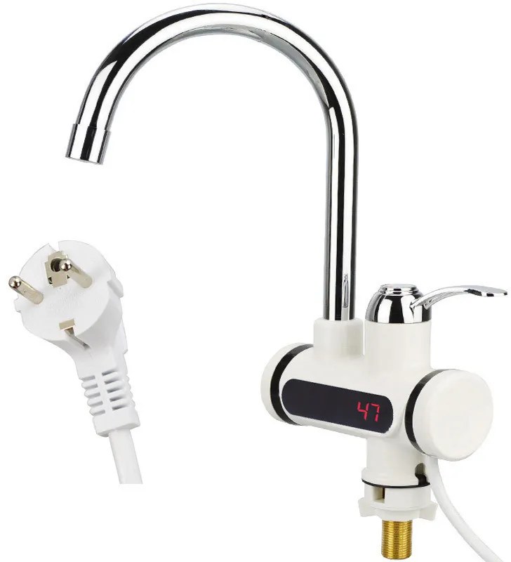 Robinet incalzitor de apa cu afisaj LED - racordare inferioara, verticala