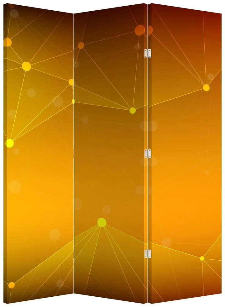 Paravan - Abstract galben (126x170 cm)