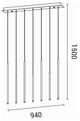 Lustră LED pe cablu LED/16W/230V 3000K