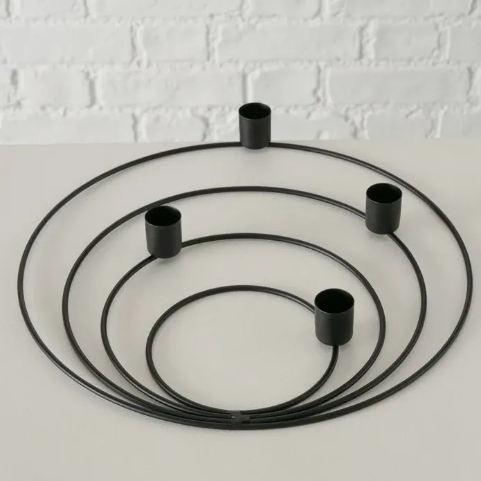 Sfesnic metalic de Advent WREATH negru