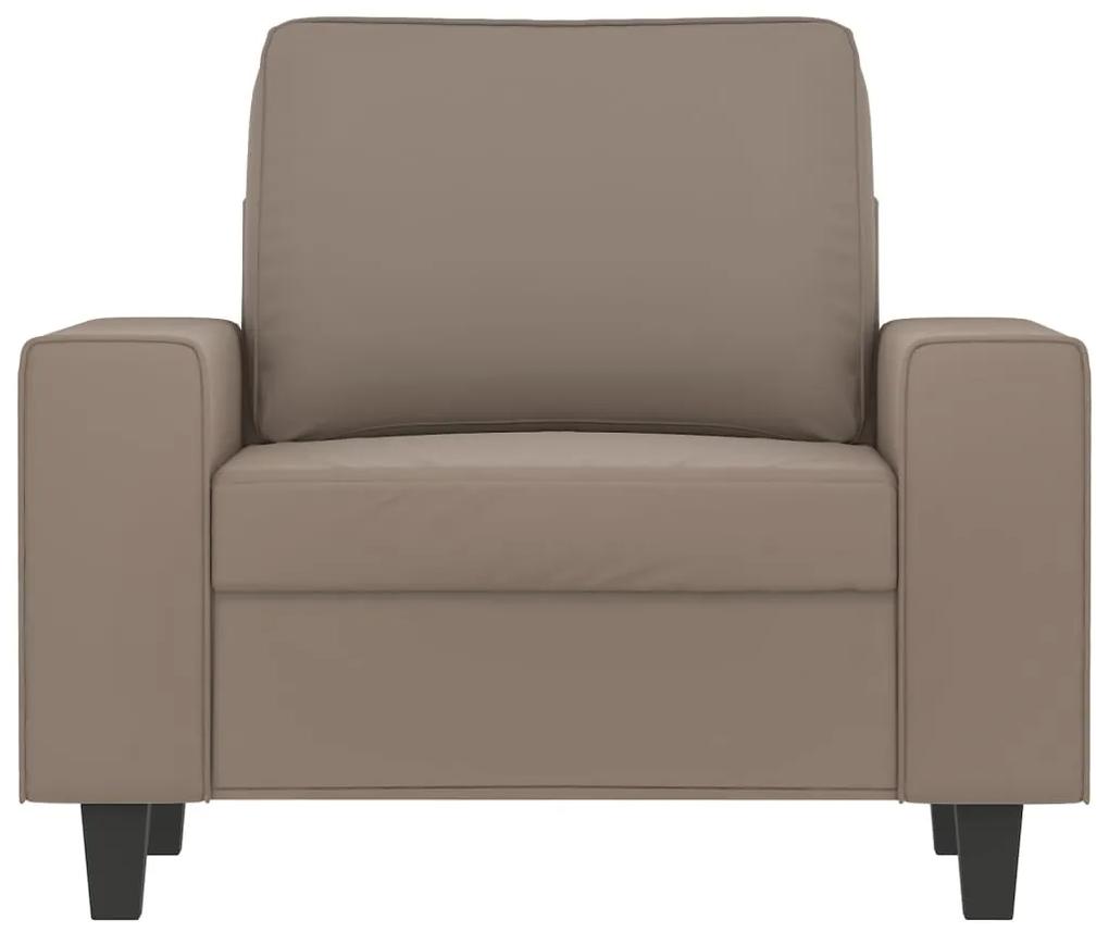 Canapea de o persoana, Gri taupe, 60 cm, textil microfibra Gri taupe, 94 x 77 x 80 cm