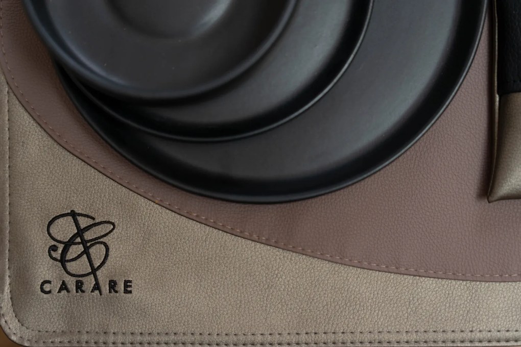 Set 18 Piese Farfurii Ceramica Vulcano (Negru Mat Carbon)