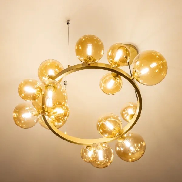 Lustră LED pe cablu Brilagi MILLA 15xG9/3W/230V auriu