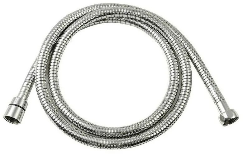 Furtun de duș argintiu lucios din oțel inoxidabil Lux – Sapho