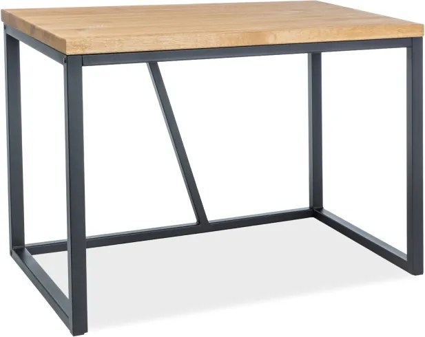 Masa de birou din lemn de stejar solid SILVIO Oak 110x60x75 cm