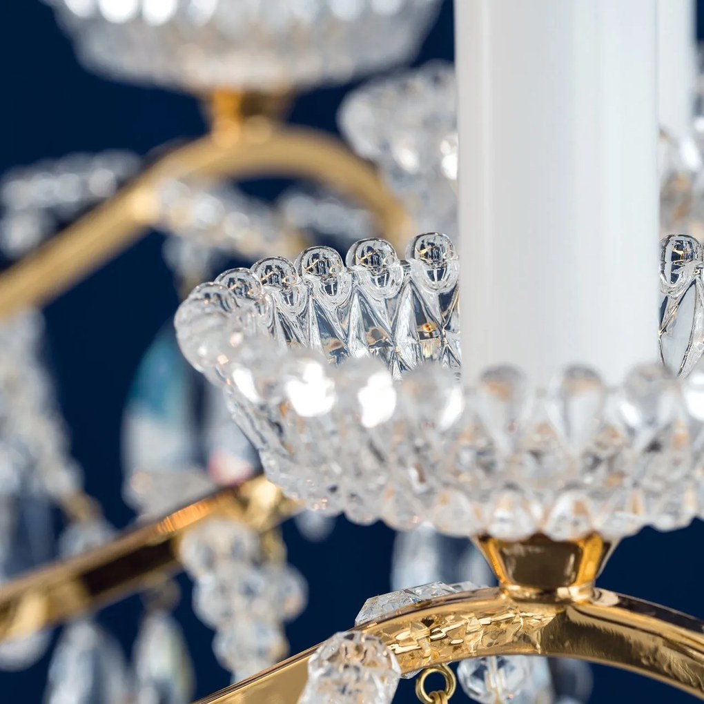 Candelabru de lux cristal Scholer Hirohito 12L 24K gold plated