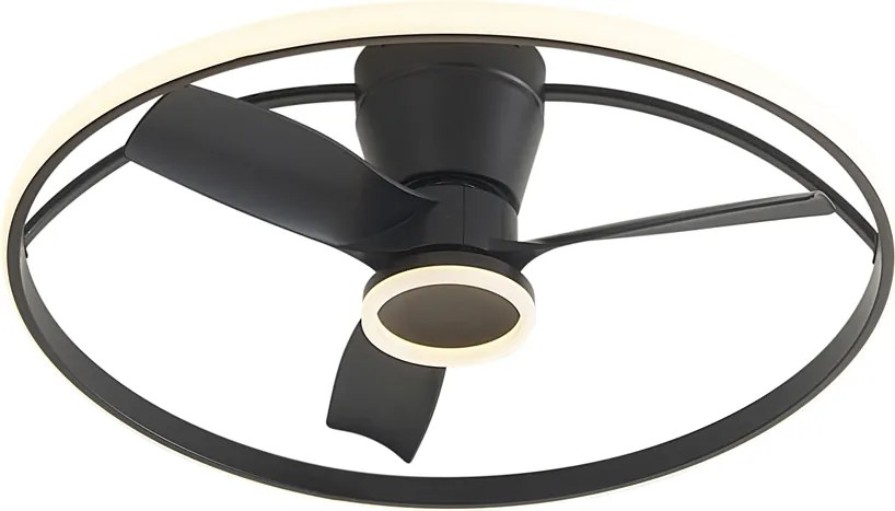 Ventilator de tavan negru incl. LED cu telecomandă - Steer