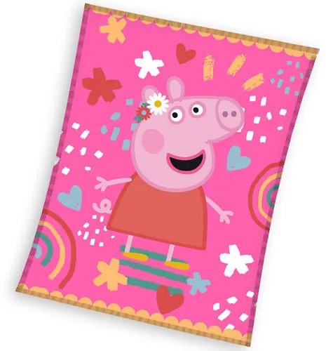 Pătură pentru copii Piglet Pepina Pink World , 130x 160 cm