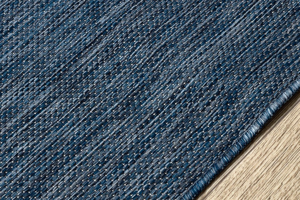 Covor SISAL SION cerc A5165A Melanj țesute plate albastru inchis